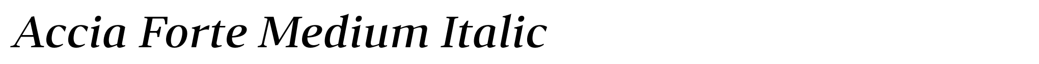 Accia Forte Medium Italic image